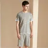 Men's Sleepwear 2023 Summer Plus Size Two-Pieces Men Casual Pajama Sets Modal Cotton Suit O-neck Collar T Shirt & Half Pants