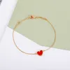 Anhänger Halsketten Europäischen Premium Schmuck Rose Gold Rot Achat Herz Halskette Armband Feminine Mode Luxus Marke Bankett Set G230202
