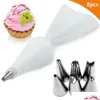 Andra Bakeware 8/26 PCS Set Cream Nozles Pastry Tools Tillbeh￶r f￶r t￥rtdekorationsv￤ska K￶k Bageri Konfektutrustning Dr DHXYP