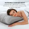 2pcs/лотовая постель Satin Pillowcase для волос и кожи Silk Sired Size (Silver Grey, 20x30 дюймов) Слип