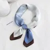 Scarves MoriBty 70cm Women Silk Scarf Bandanas Foulard Femme Spring-Autumn Print Bufandas Handkerchief Luxury Hair Ribbon Headscarf Ties