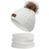 Accessoires cheveux bébé chapeau écharpe costume automne hiver tricoté enfants ensemble coton filles et garçons chapeaux cou enfants 2-8 ans