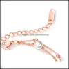 Link Chain Double Layer Pearl Bracelet Simple And Sweet Rose Gold Plated Titanium No Fading Link 3382 Q2 Drop Delivery Jewelry Brace Dhm4W