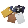 T-shirts pour hommes été nouveaux hommes coton t-shirt couleur unie col rond manches courtes t-shirt tissu lisse poche chemise de base grande taille haut décontracté G230202