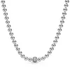 Pendant Necklaces Original Rose Beads Pave Crystal Sliding Chunky Infinity Knot 925 Sterling Silver Necklace For Europe Bead Charm DIY Jewelry G230202