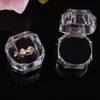 Valentine's Day Ring Box Transparent Jewelry Stand Acrylic Necklace Earring Jewelry Boxes 4x4CM