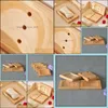 Porte-savons Creative Woodensoap Tray Ménage Boîte en bois pratique Savons faits à la main Rack Drop Delivery Accueil Jardin Bain Salle de bains Accès Dhk2T