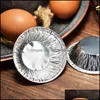 Stampi da forno 250Pcs Foglio di alluminio usa e getta Uovo Crostata Pan Cupcake Piatto Stampo Tin Drop Consegna Casa Giardino Cucina Sala da pranzo Bar B Dh4Yz