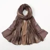 Sjaals herfst mode ombre gradient plaid dunne viscose sjaal lady print voile sjaals en wraps pashmina foulards moslim hijab 180 90 cm