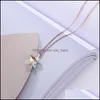 Pendant Necklaces Crystal Glass Starfish Necklace For Women Transparent Austrian Shining Star Charm Jewlery Gifts Drop Delivery Jewe Otsjz