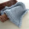 Couvertures emmaillotage en laine en laine tricotée Crochet Litter Baby Born Props Panky Panier en tricot Chunky Fill 230202