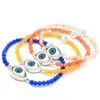 Bärade nya vintage Evil Eye Charm Strand Armband Crystal Quartz Agate 4mm Round Stone Pärla armband med trädliv för kvinnor juvel dhglr