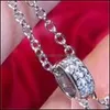 Pendant Necklaces Diamond Necklace Women S925 Sier Plated Individuality Chain For Party Wedding Gift 166 U2 Drop Delivery Jewelry Pen Dhlsm