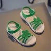 Fashion Summer Children's Casual Sweet Flowers Girls Hook Loop Princess Sandals For Kid Flats Floral Beach Shoes 0202