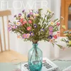 Decorative Flowers PE Artificial For Wedding Home Decoration 8 Heads Fake Daisy Flower Plants Grass Without Pots