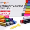 Window Stickers 12 Pack HTVRONT 12x5ft Multi Color Permanent Adhesive Vinyl Rolls For Cricut Craft Diy Cup Glass Telefonfodral Christmas Gift 230201