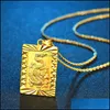 Pendant Necklaces Retro Classic Dragon Necklace Mascot Ornament Jewelry Gift Elegant Drop Delivery Pendants Dhtv1