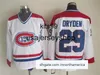 95 Retro Mont Hockey Jersey 4 Jean Beliveau 9 Maurice Richard 29 Ken Dryden Vintage CCM Authentic Stitched