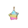 Pendant Necklaces Moon Star Shape Colored Crystal Stone Pendants Natural Gemstone For Necklace Women Jewelry Drop Delivery Dhw5N