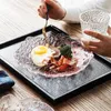 Teller Japanisches Glas Haushaltsobst Große und kleine kreative getrocknete Gerichte