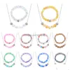 Colar de pulseira LONONET Set Natural Rainbow Stone Jewelry Conjuntos de j￳ias com uma cadeia banhada para mulheres Getter Drop Delivery Dhdnv