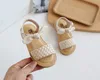 Sandalen 21-30 peuter babyschoenen geweven strand sandalen Zomermeisjes bow-knoop schoenen
