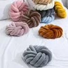 Pillow /Decorative Three Ropes Knotted Pillows Round Throw Decorative For Bed And Sofa Navy Blue Pink Green S Home DecorCushio