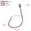 6 Sizes 150 7381 Sport Circle Single Hook High Carbon Steel Barbed Hooks Asian Carp Fishing Gear 200 Pieces Lot1771499