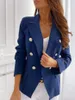 Trajes de mujer de oficina para mujer de negocios de manga larga para mujer abrigos casuales elegantes de otoño más chaqueta de mujer abrigo corto de primavera para mujer