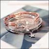 Link Chain Sterling Sier Fivepointed Star Tide Rose Gold Armband Female Student Korean version Simple Jewelry Gift Women Link 3685 DHC3Z