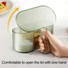 Storage Bottles Portable Seasoning Jar With Handle/Lid Wide Application Transparent Spice Box Easy To Access For Restaurant