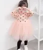 Девушка платья сладко рожденные девочки девочки Bowknot Mesh Dot Princess Dress Press Prompare Farty Sweater Tutu Tullede