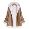 Women's Jackets Cardigan Hooded Fleece Fuzzy Coat With Pockets Zipper Women's Casual Womens