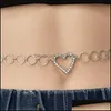 Ventre Chaînes Femmes Mode Strass Coeur Taille Chaîne Ceinture Bijoux Cristal Corps Sexy Partie Cadeau C3 Drop Delivery Dhb6E