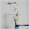 Keychains lanyards 2 pc's/stel sterke magneet sleutel houder pocket sleutelhanger split ring sleutelhangers cadeau lxh drop levering mode accessorie dhims dhims