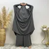 Ethnische Kleidung Dubai Abaya 2PCS Sets Arabische Türkei Islamische Muslimische Feste Kleider Für Frauen Kaftan Femme Musulmane Robe Ensembles Nida Y3597