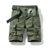 Men's Shorts Men's Shorts New Mens Summer Cotton Army Tactical Cargo Fashion Khaki Multi-pocket Casual Short Pants Loose Military Men 022023H