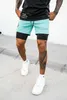 Pantaloncini da uomo Uomo Fitness Bodybuilding Palestre nuovo Allenamento Maschile Traspirante 2 in 1 Double-deck Quick Dry Abbigliamento sportivo Jogger New Beach Y2302