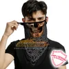 MZZ140 3D Skull Ghost Balaclava Motorcycle Face Mask Cover Neck Gaiter Tube Scarf Moto Motorbike Bandana Head Guard Headband Men