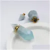 Anhänger Halsketten Aquamarine Facettiert Pro Flasche Diffusor Edelsteine Stein Halskette Ätherisches Öl Halskette Drop Lieferung Schmuck Anhänger Dhi0W