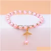 Kralen natuurlijke zoetwaterstrand parelarmband mode zeemeermin staart charme armband liefde wens voor vrouwen sieraden feestgeschenken drop deliv dhy7c