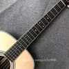 커스텀 기타, 솔리드 스프루스 탑, 흑단 지판, 마호가니 측면 및 뒷면, 오픈 튜너, 41 인치 고품질 Dreamsound Acoustic Guitar 28 시리즈