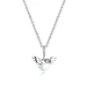 Collane con ciondolo Pave Heart Angel Wings Collana Ciondolo gioielli in argento sterling Donne Nuovi gioielli Collana pendente all'ingrosso fai da te G230202