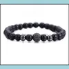 Braccialetti Charm Men Bracciale Brand Fashion Black Cz Natural Stone Matte perle Delivery Delivery Delivery Dhujn