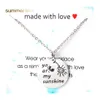 Pendant Necklaces You Are My Person Letters Necklace Round Crystal Birthstone Pendants Lover Heart Statement For Women Friends Drop Otrg8