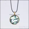 Pendentif Colliers Boule De Verre Collier Vintage Camouflage Temps Gem Drop Livraison Bijoux Pendentifs Dhhsd