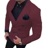 Men's Suits Blazers Champagne Men's Blazer Suit Jacket 1 Pieces Double-Breasted Notch Lapel Blazer Jacket For Weeding Party Only Jacket 230202