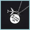 Pendant Necklaces Trendy Air Plane Necklace For Women Letter My Story Isnt Over Yet Stainless Steel Chain Pendants Diy Jewelry Drop D Otisf