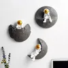 Dekorativa föremål Figurer Nordic Wall ation Astronaut harts Hyllor Hem 3D för vardagsrum sovrum hängande 230201