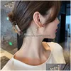 Hoop Huggie Fashion Jewelry S925 Sier Post Simple Geometric Circle Earrings Drop Delivery Dhbqx